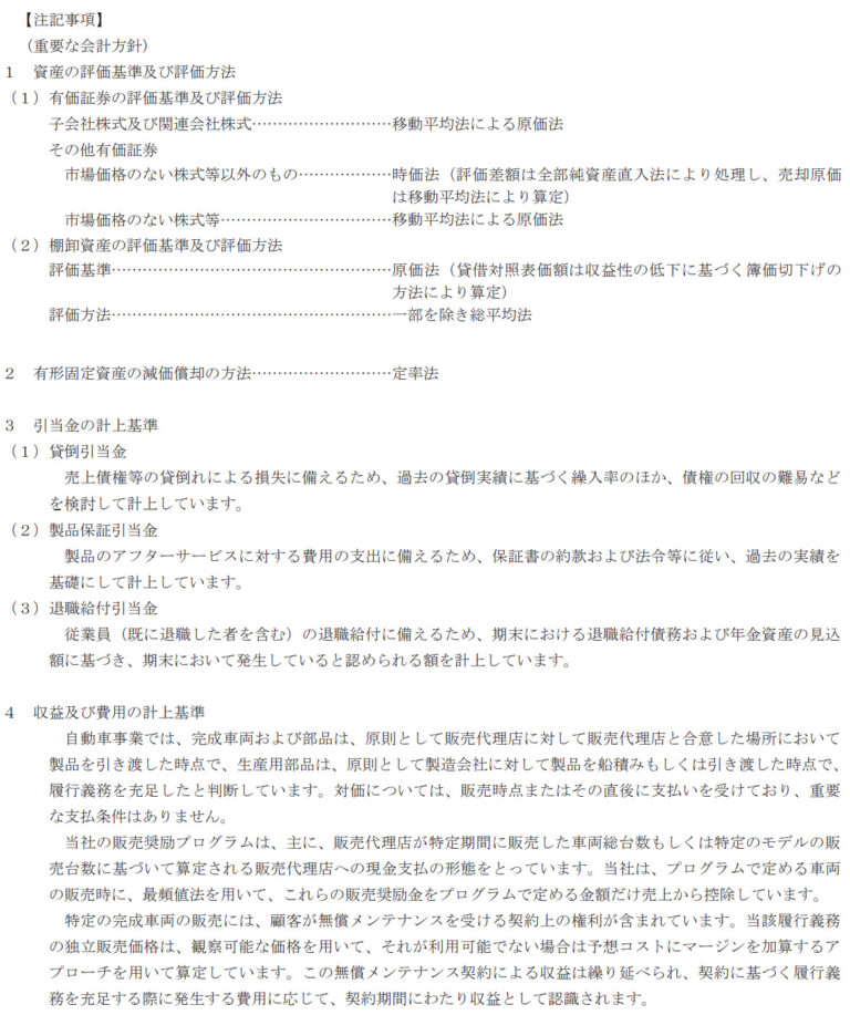 表示方法の変更注記記載例 | 表示方法の変更 注記 不要 – HPJDFI